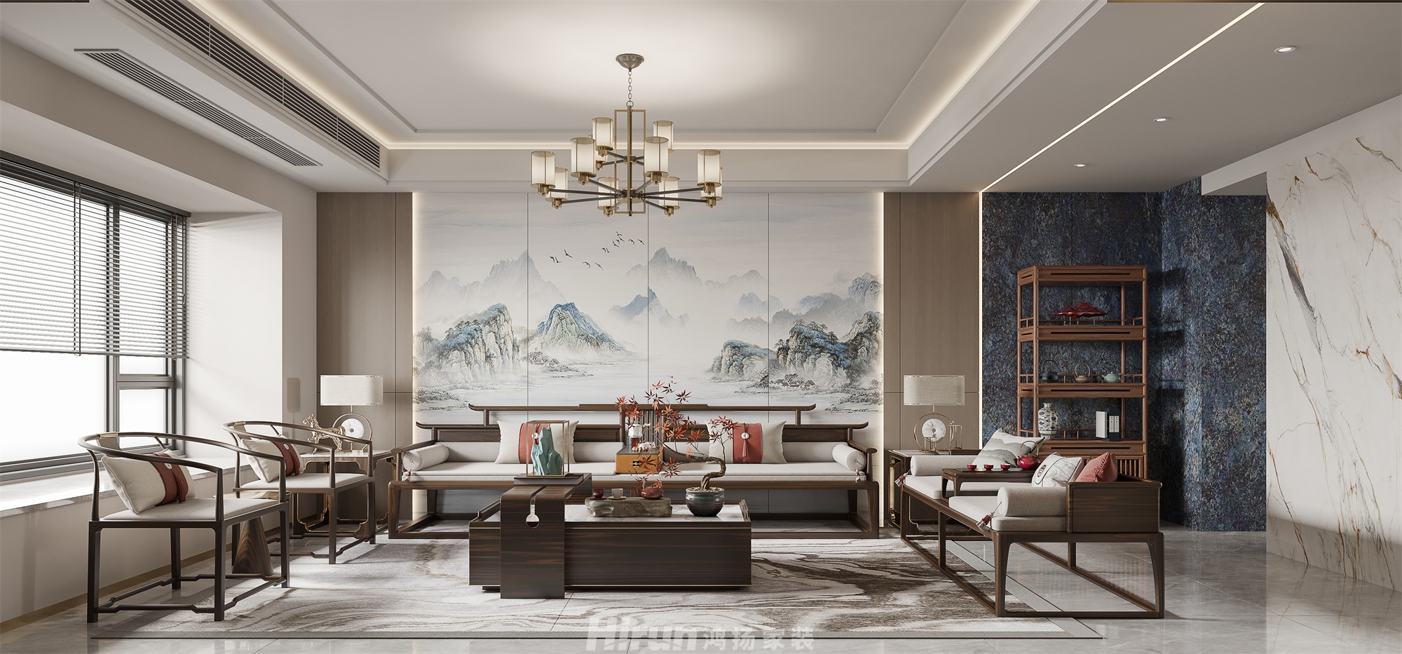 碧桂園御園300㎡復合寫意復式 裝修案例效果圖-10