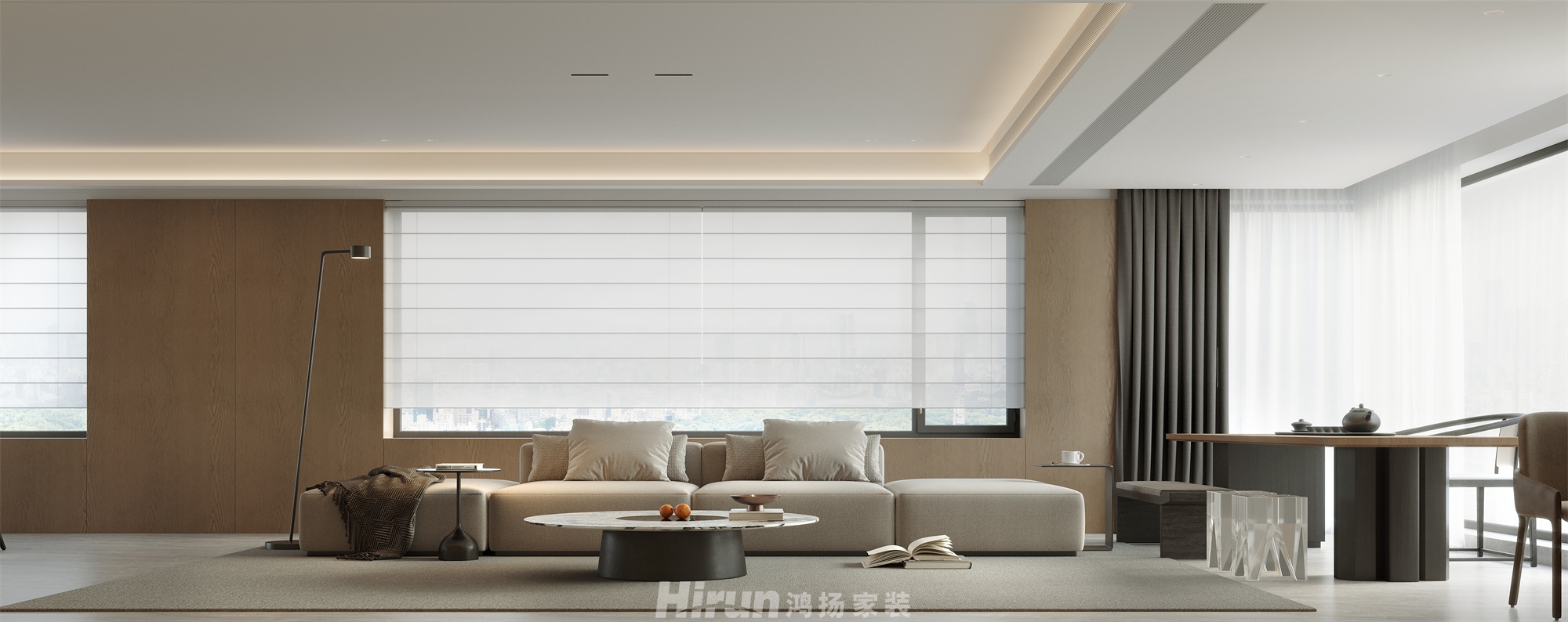 龍湖舜山府220㎡北歐之光大平層 裝修案例效果圖-1