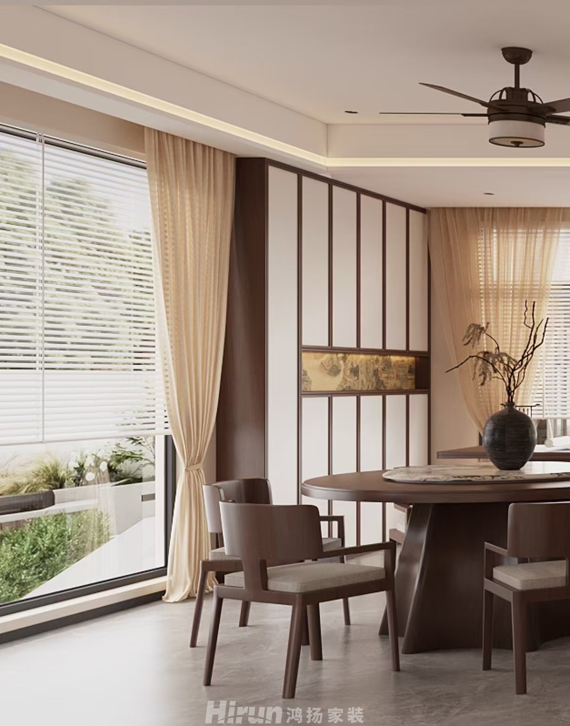 觀山印400㎡東方古雅疊墅 裝修案例效果圖-5