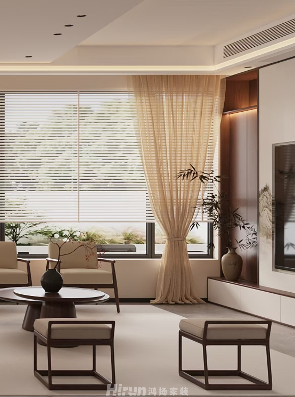 觀山印400㎡東方古雅疊墅 裝修案例效果圖-4