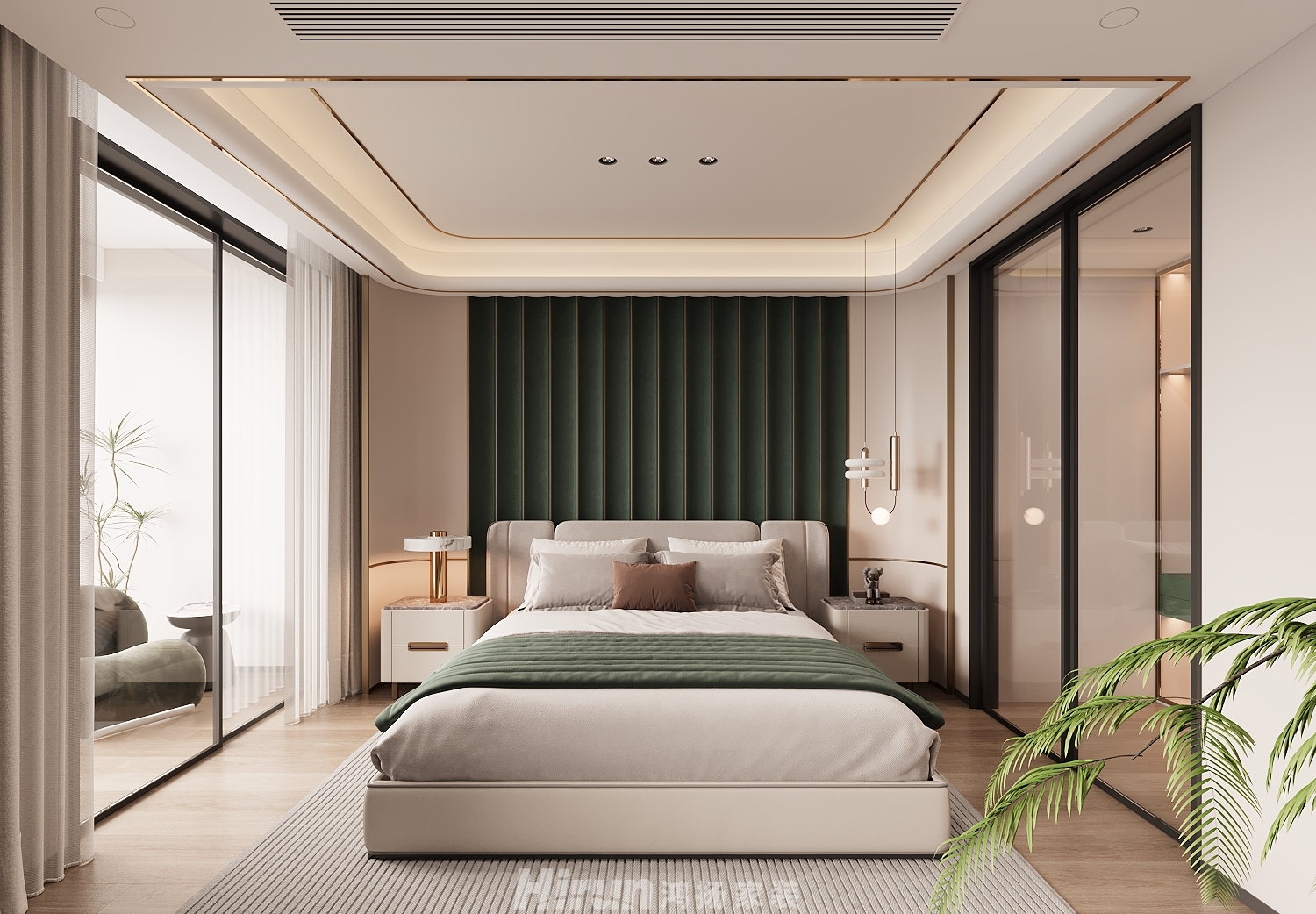 華潤潤樾府200㎡優雅繽紛復式 裝修案例效果圖-1