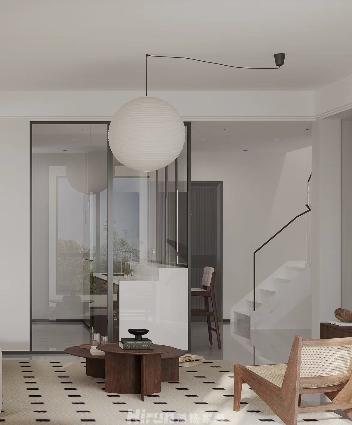 昭山映像280㎡復古風潮疊墅 裝修案例效果圖-1