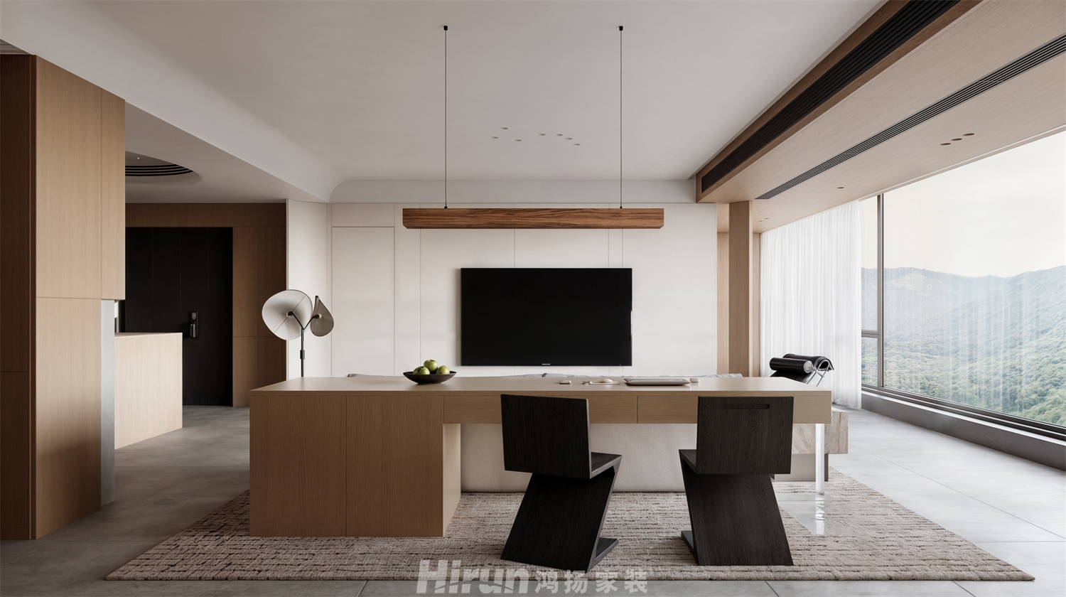 星大星悅灣243㎡雅致現(xiàn)代五居室 裝修案例效果圖-1