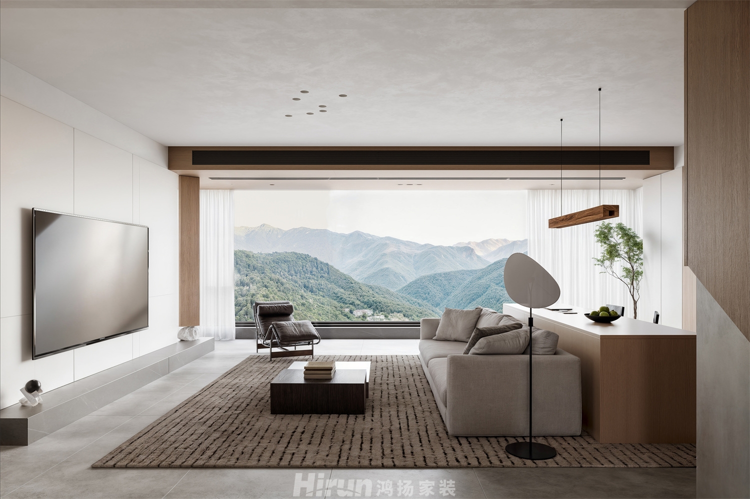 星大星悅灣243㎡雅致現(xiàn)代五居室 裝修案例效果圖-3