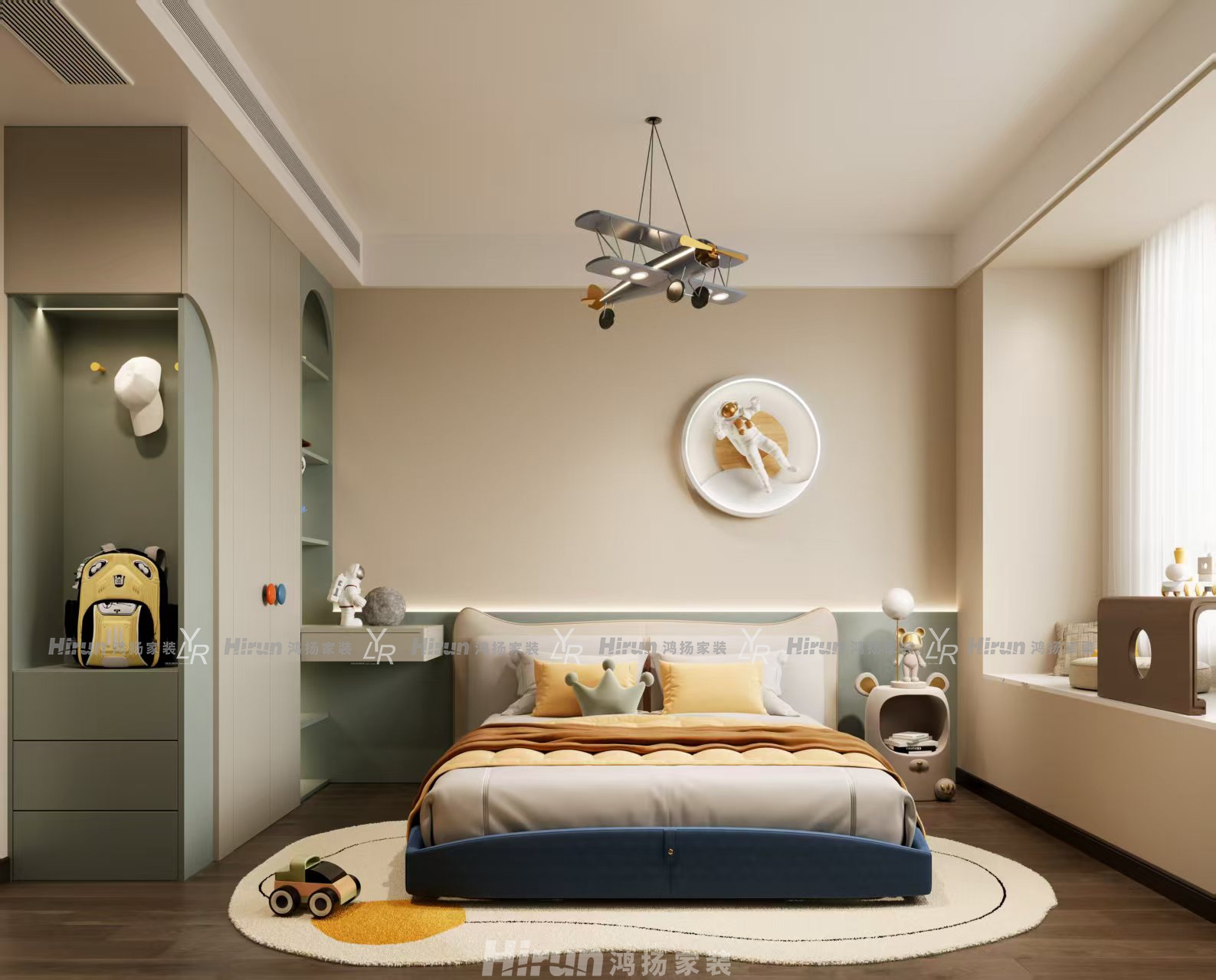 桂語云峰189㎡雅致現代大平層 裝修案例效果圖-1