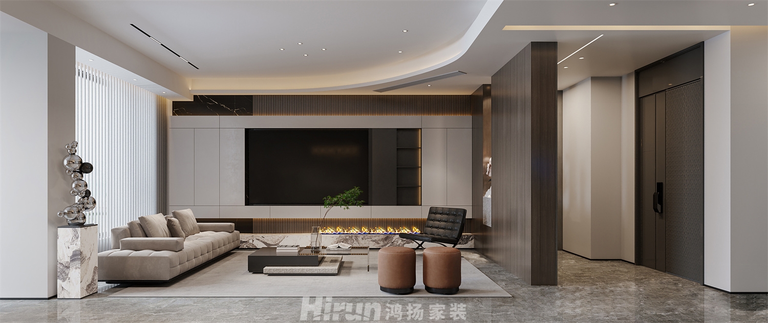 松雅院300㎡新裝飾主義疊墅 裝修案例效果圖-4