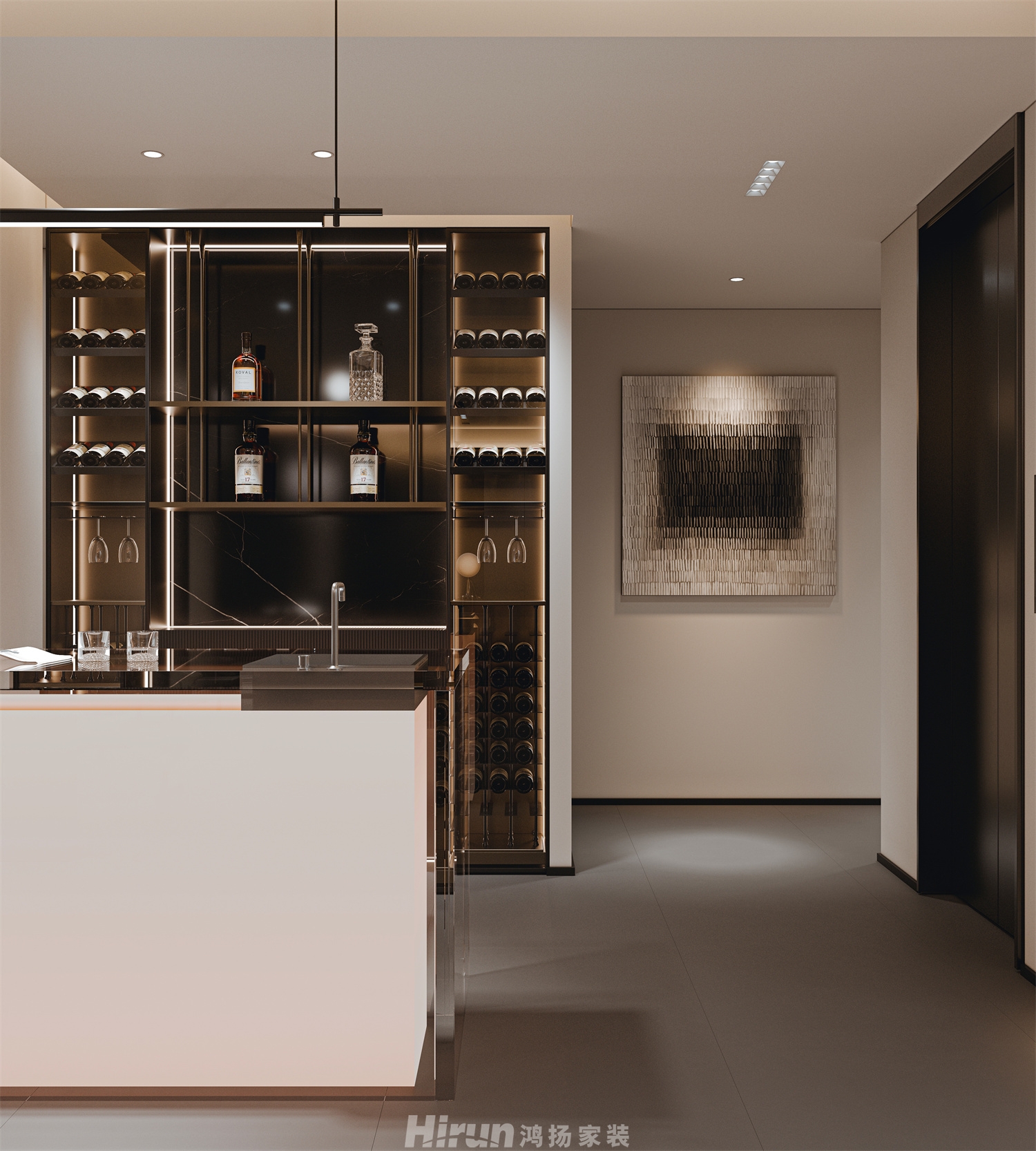 新城明昱東方500㎡新裝飾主義別墅 裝修案例效果圖-9