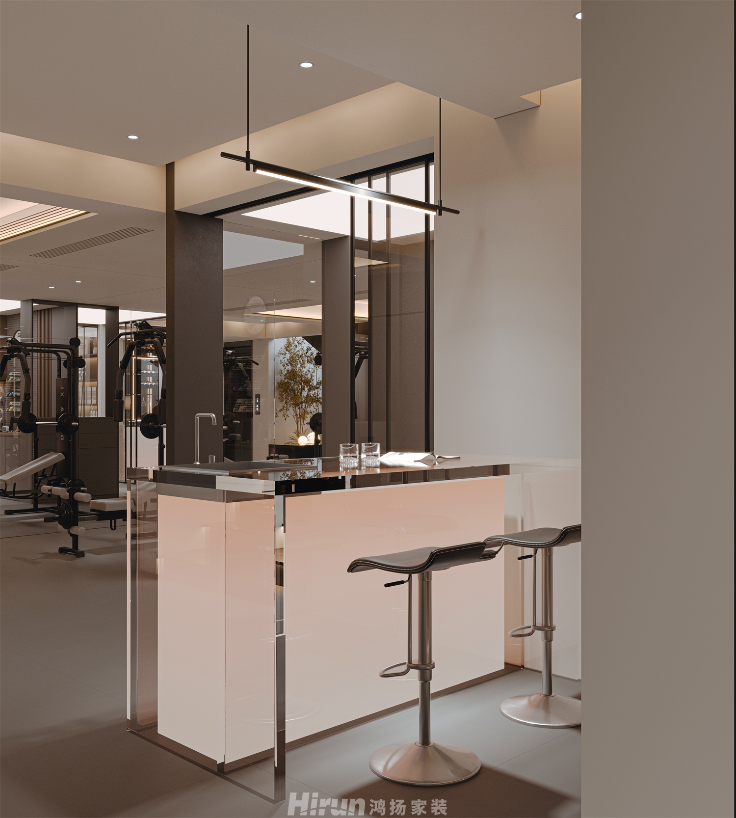 新城明昱東方500㎡新裝飾主義別墅 裝修案例效果圖-6