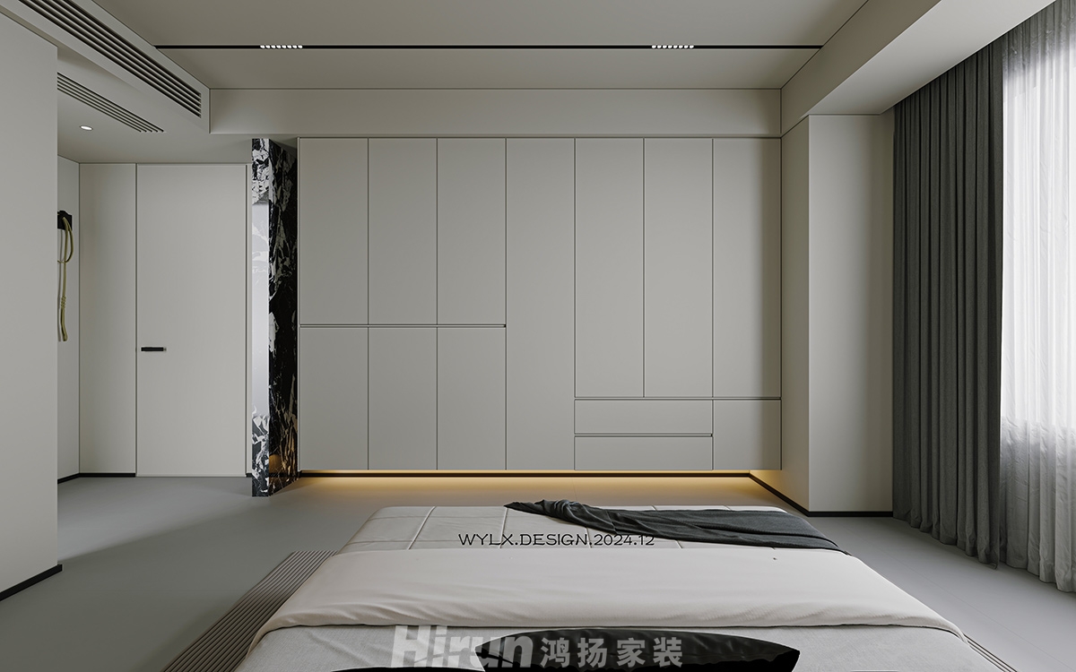 輝煌國際城170㎡雅致現代四居室 裝修案例效果圖-1