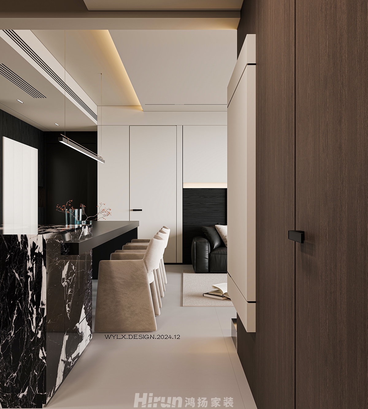 輝煌國際城170㎡雅致現代四居室 裝修案例效果圖-6