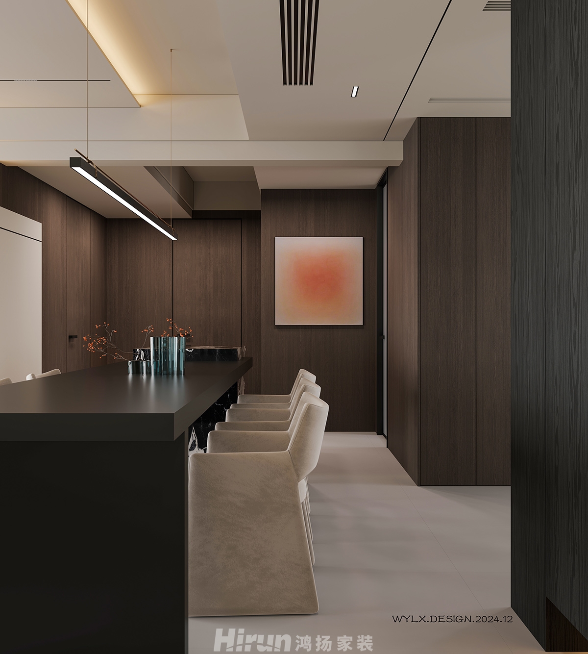 輝煌國際城170㎡雅致現代四居室 裝修案例效果圖-7