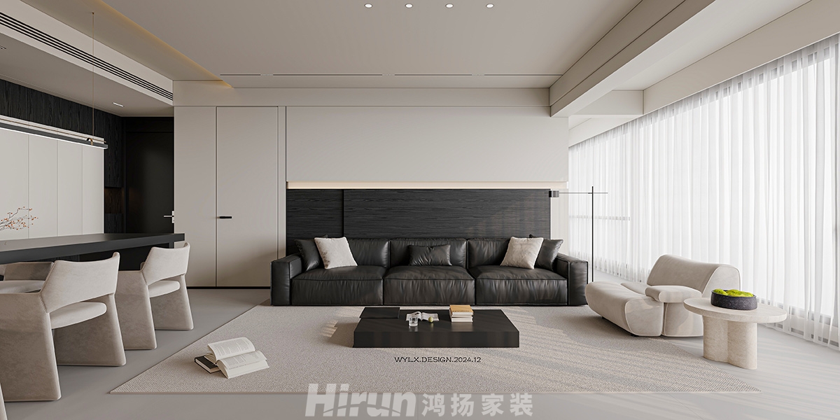 輝煌國際城170㎡雅致現代四居室 裝修案例效果圖-4