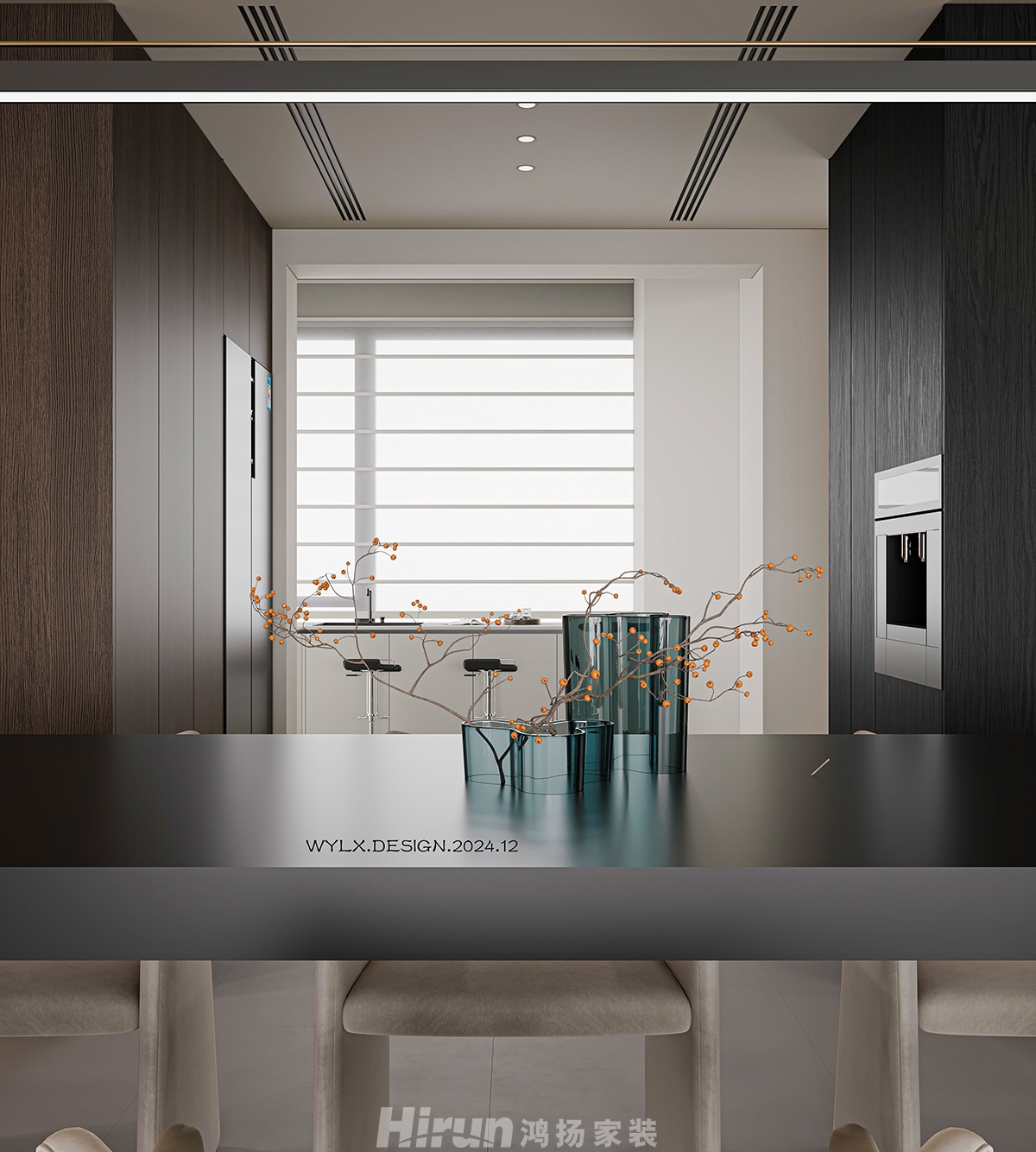 輝煌國際城170㎡雅致現代四居室 裝修案例效果圖-9