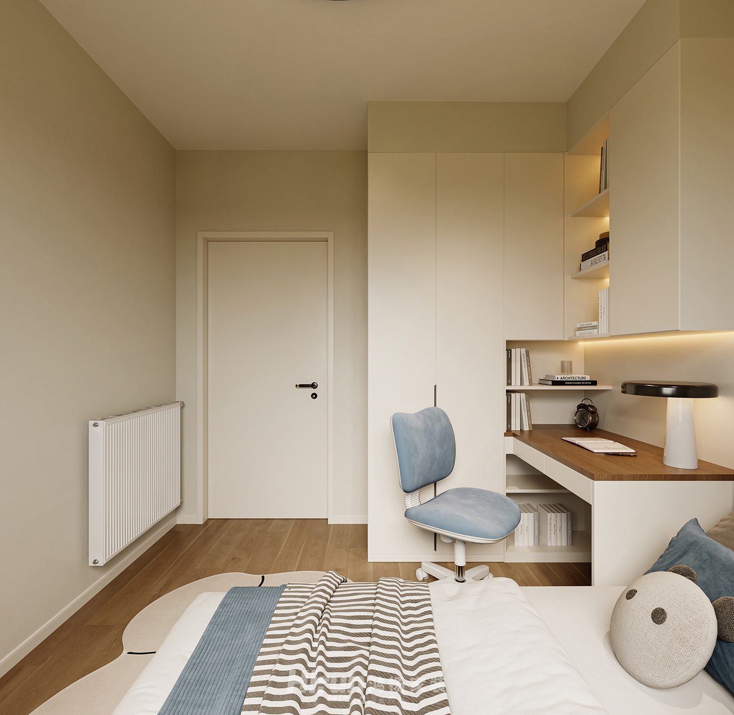 鈺龍?zhí)煜露?21㎡復古風潮四居室 裝修案例效果圖-7