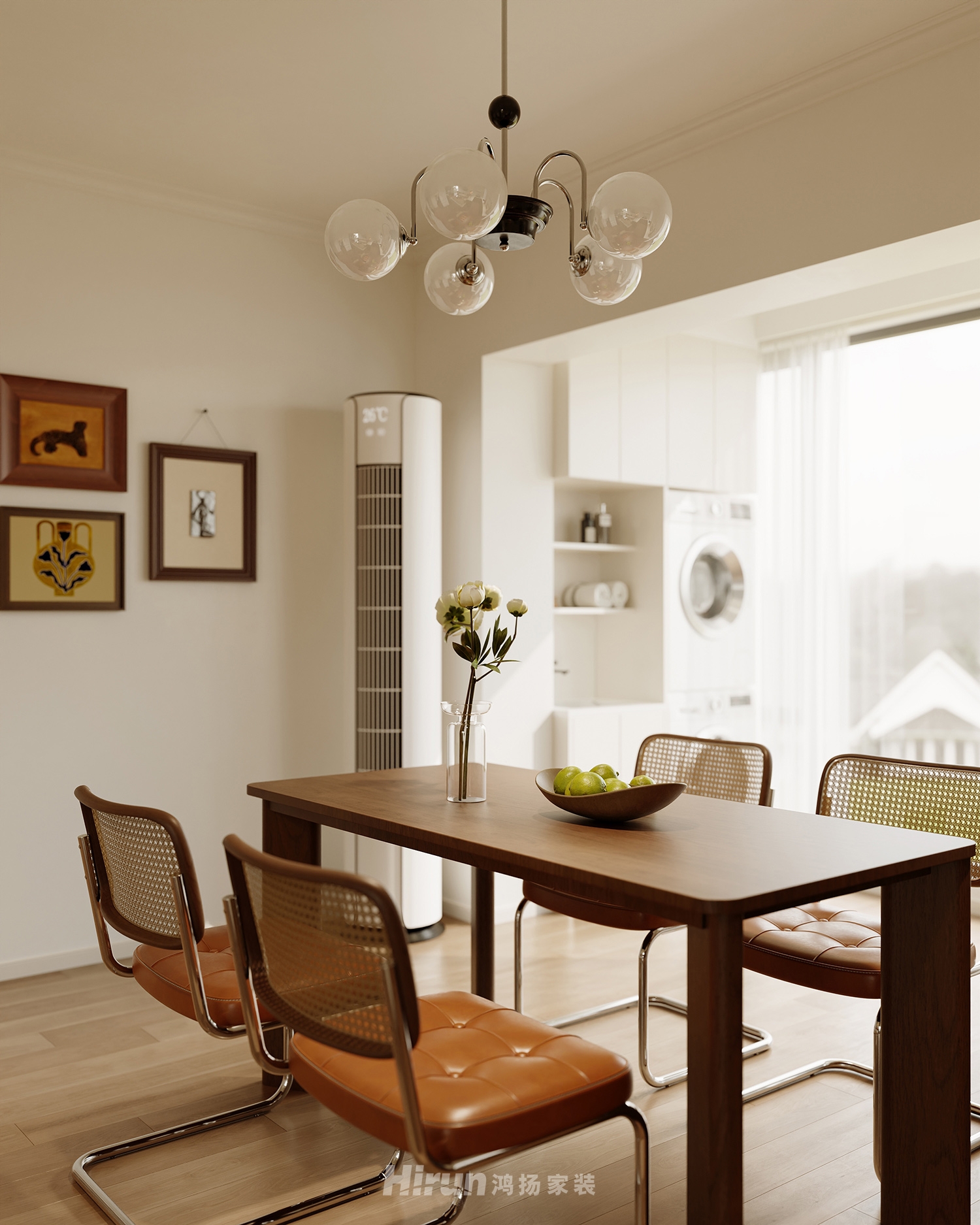 鈺龍?zhí)煜露?21㎡復古風潮四居室 裝修案例效果圖-16