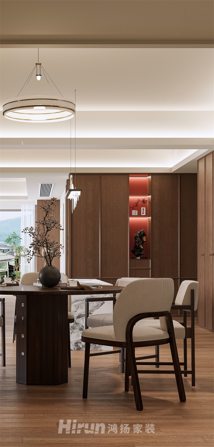 麓隱桐溪297㎡意境東方大平層 裝修案例效果圖-2