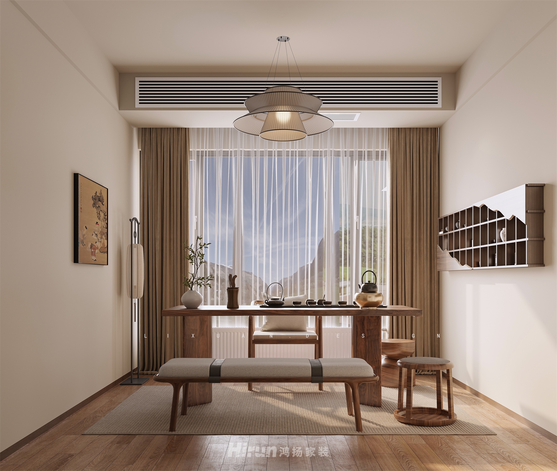 麓隱桐溪297㎡意境東方大平層 裝修案例效果圖-19