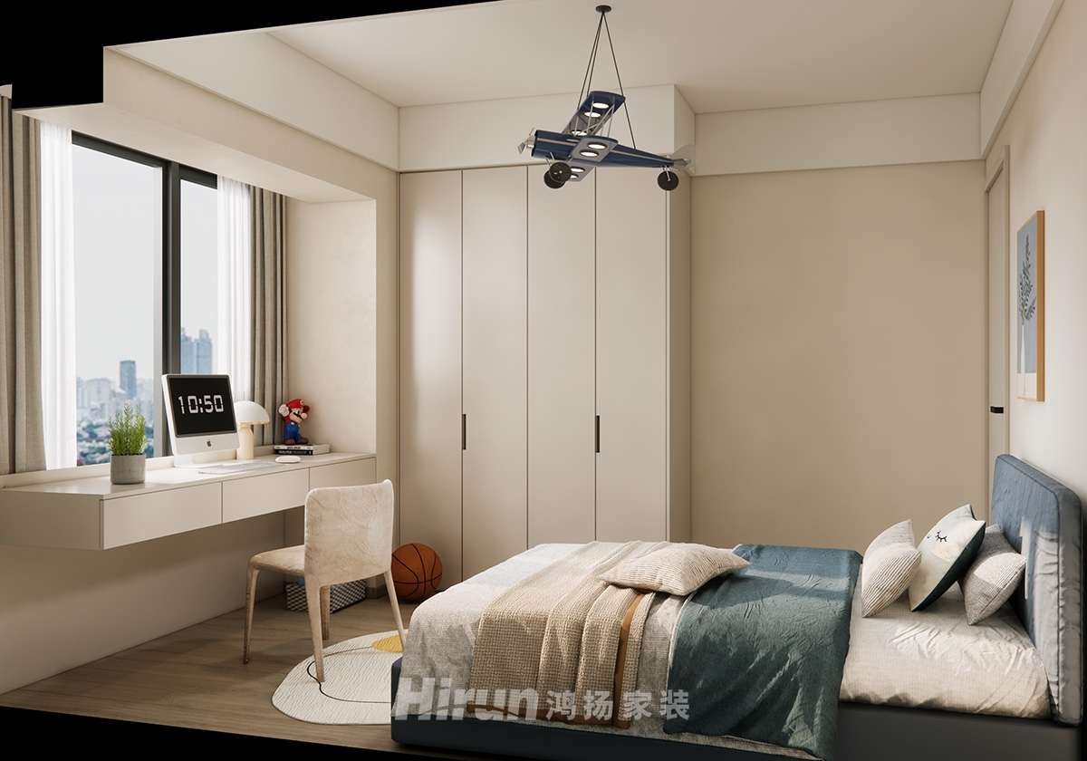 建發(fā)央著130㎡雅致現(xiàn)代三居室 裝修案例效果圖-1