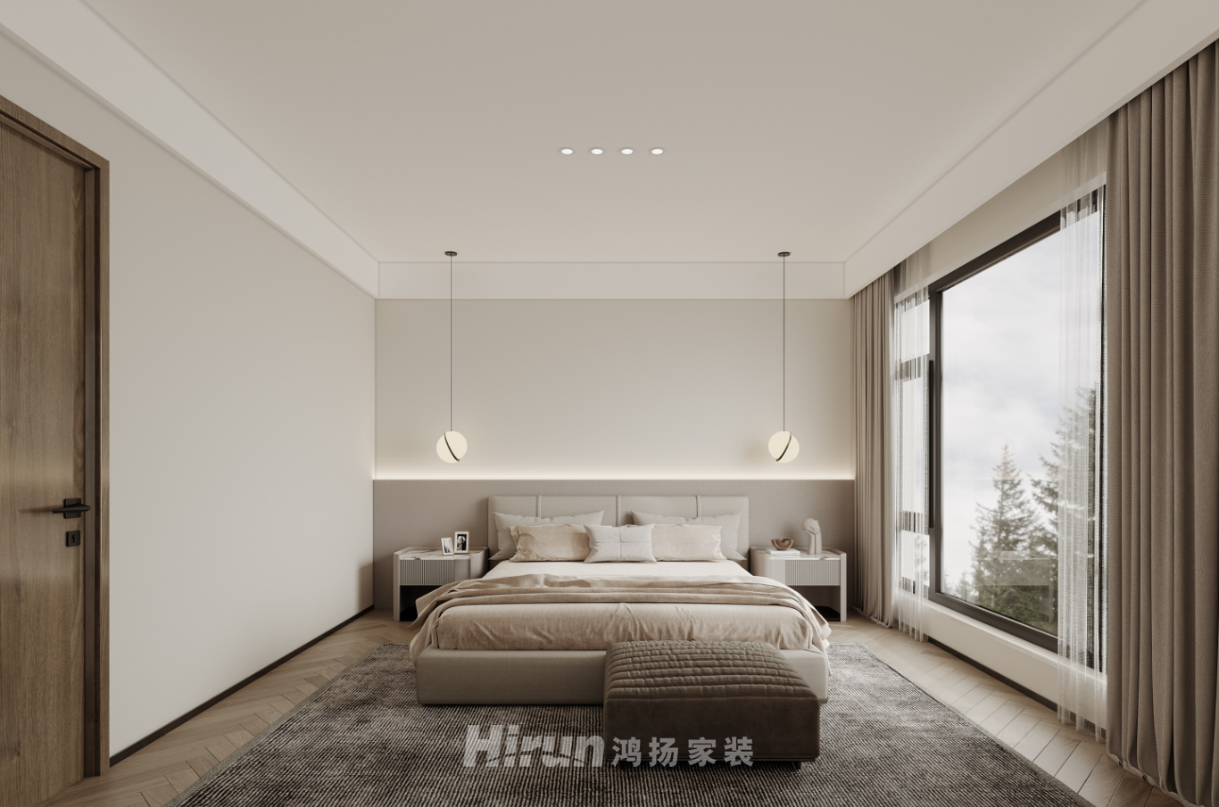 漢唐世家168㎡雅致現代復式 裝修案例效果圖-4