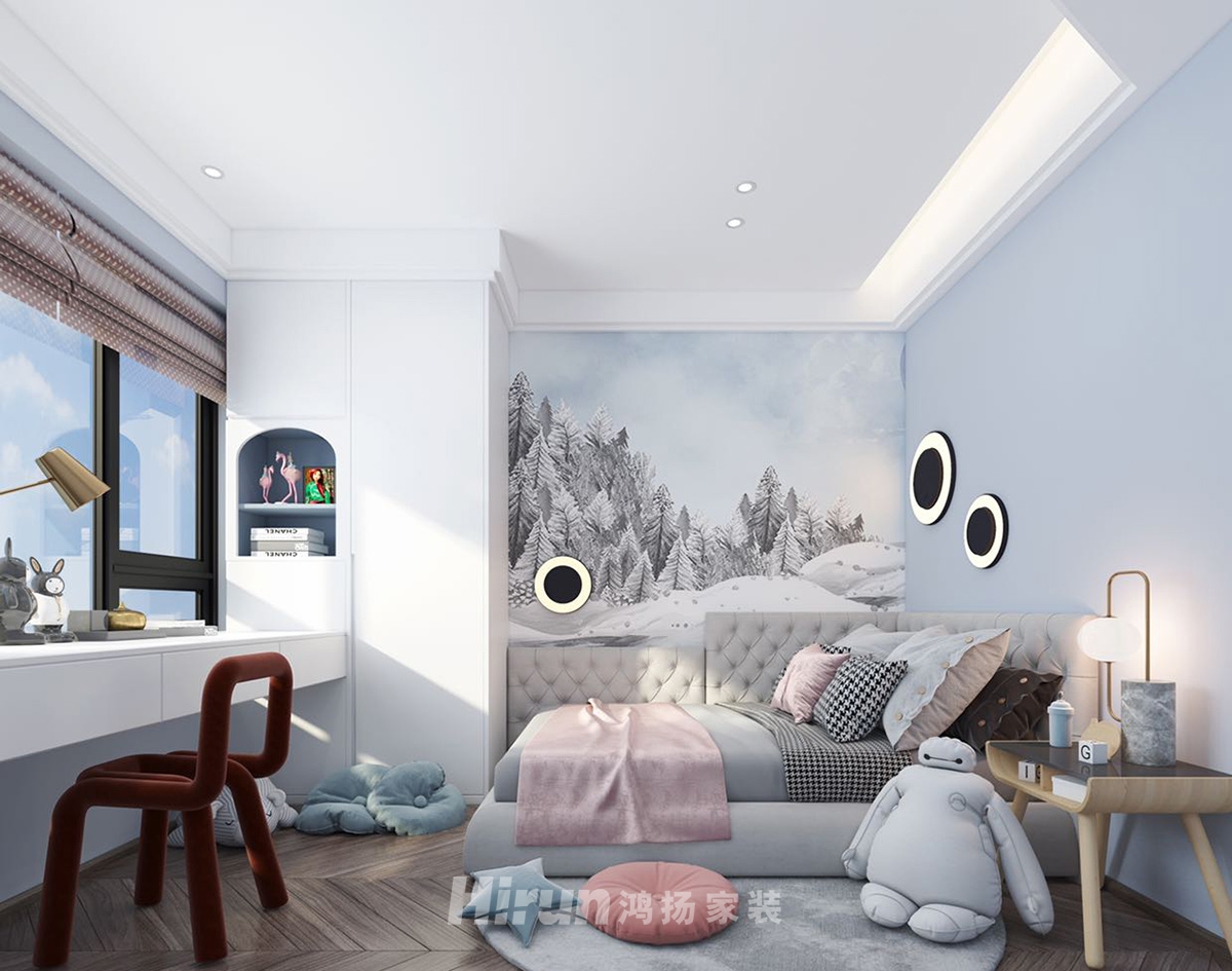 上層國際157㎡新裝飾主義四居室 裝修案例效果圖-7