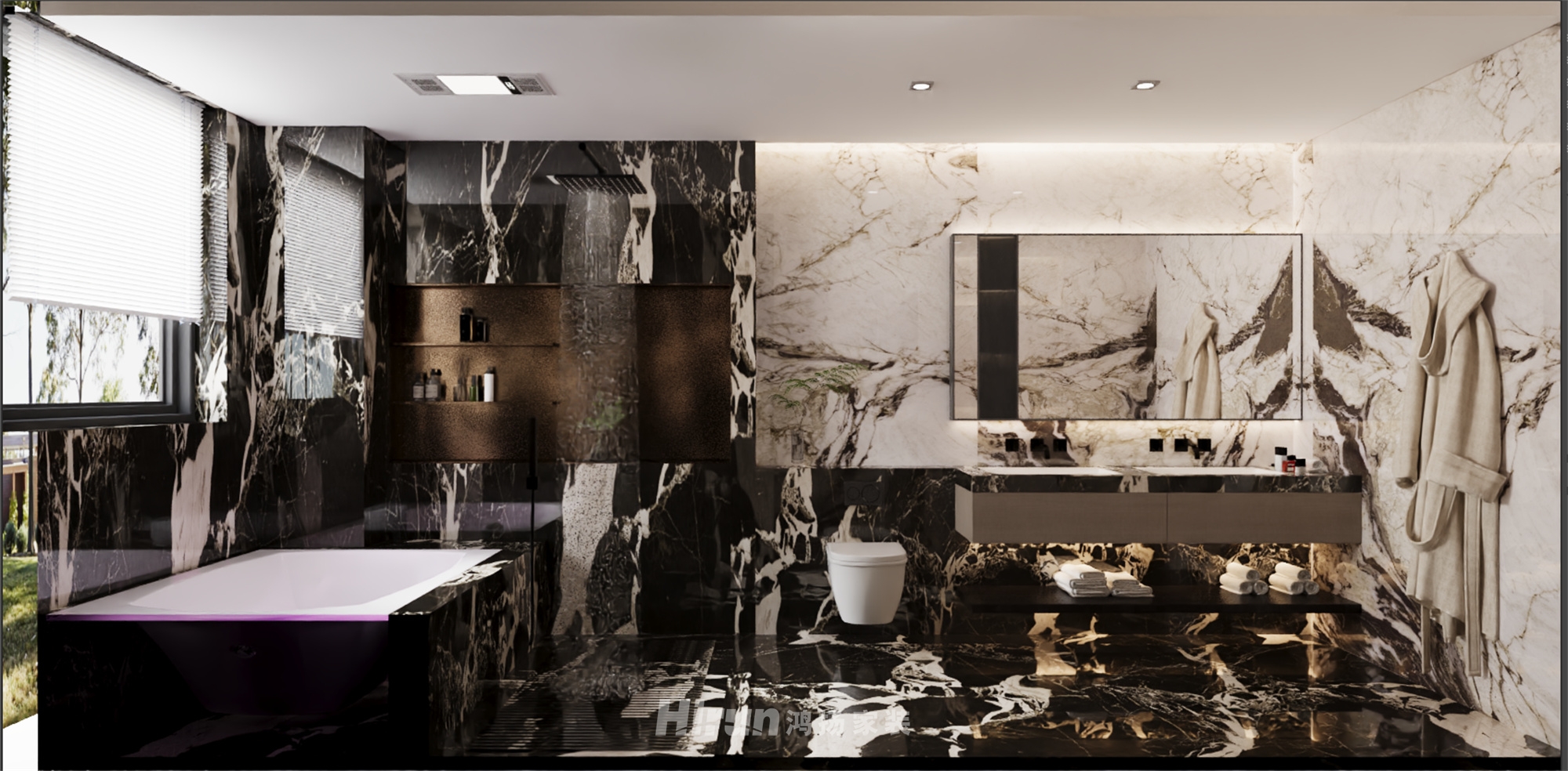 美的豪園460㎡寫意木構疊墅 裝修案例效果圖-3