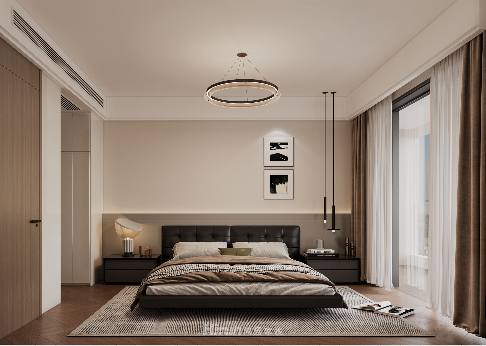 兆基璟宸府177㎡雅致現代四居室 裝修案例效果圖-5