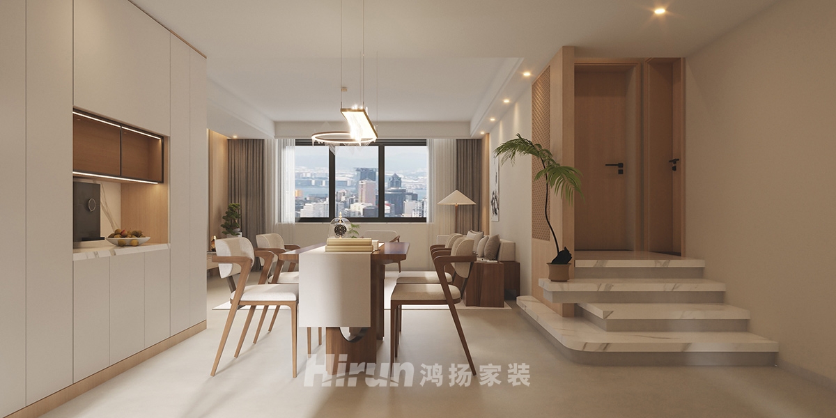 政華新村125㎡意境東方四居室 裝修案例效果圖-1