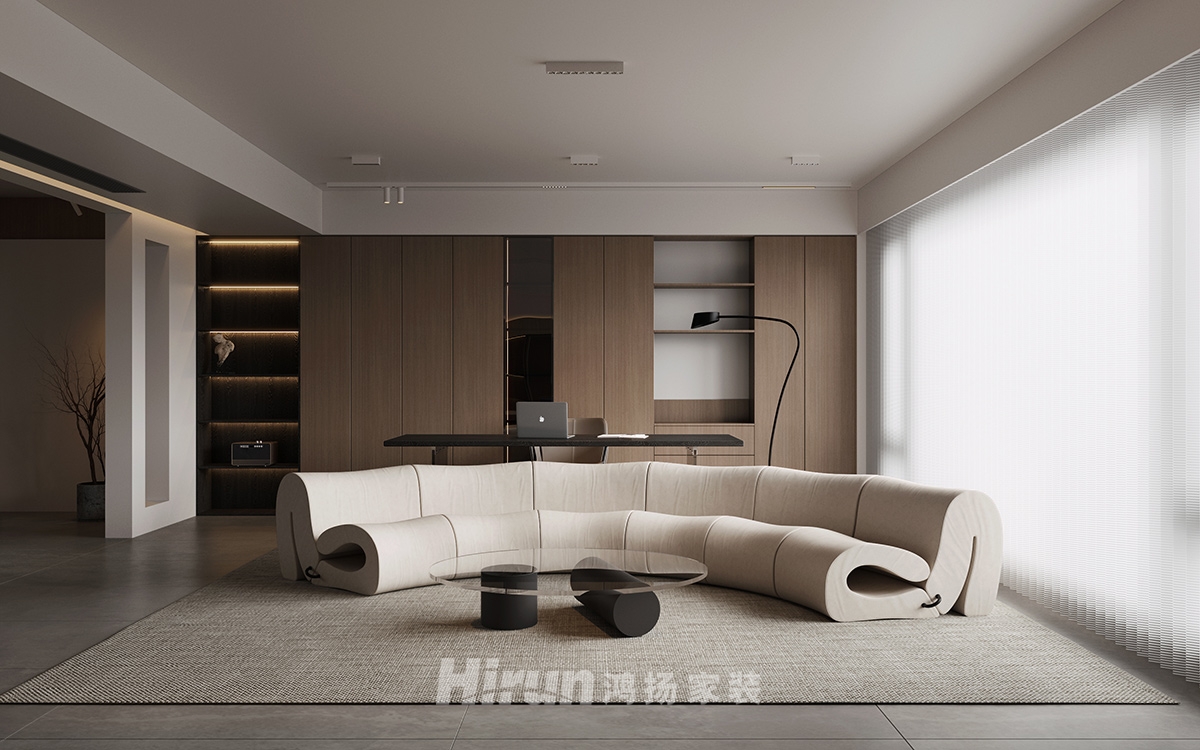 建發(fā)央著143㎡雅致現(xiàn)代四居室 裝修案例效果圖-2