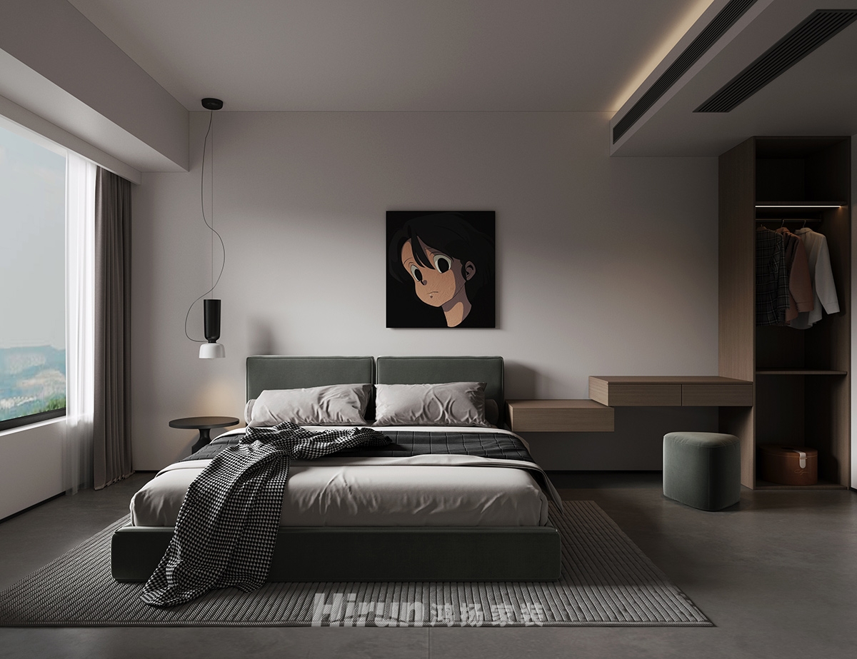 建發(fā)央著143㎡雅致現(xiàn)代四居室 裝修案例效果圖-9