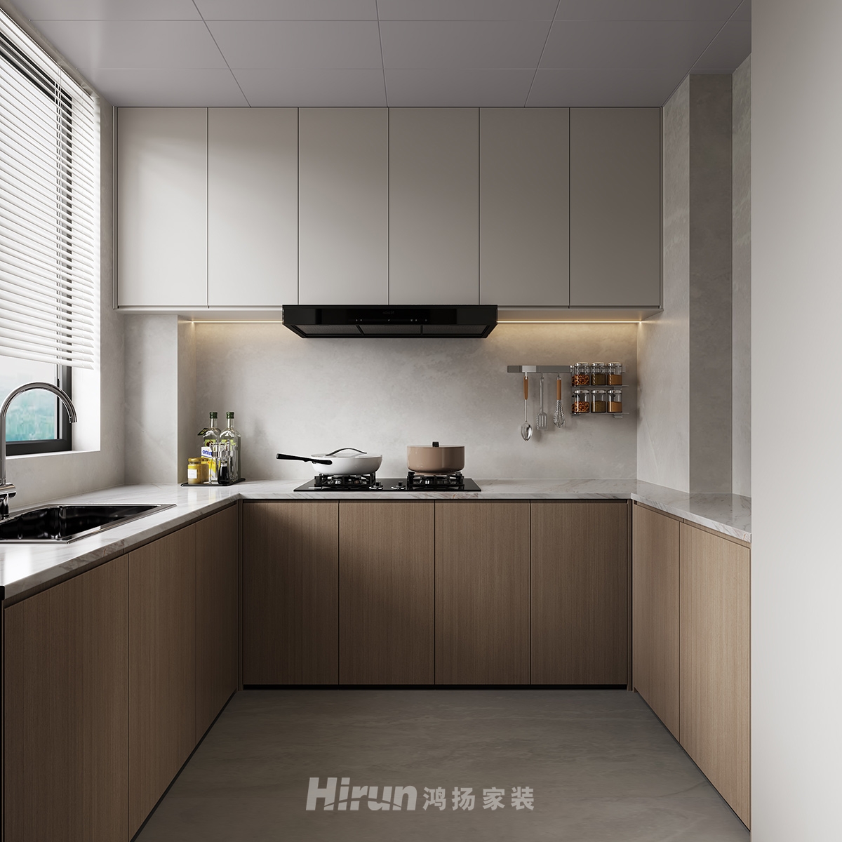 億都隨園127㎡新裝飾主義四居室 裝修案例效果圖-6