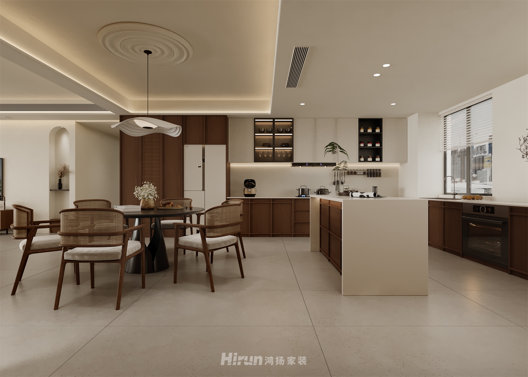 建發央著235㎡復古風潮大平層 裝修案例效果圖-6