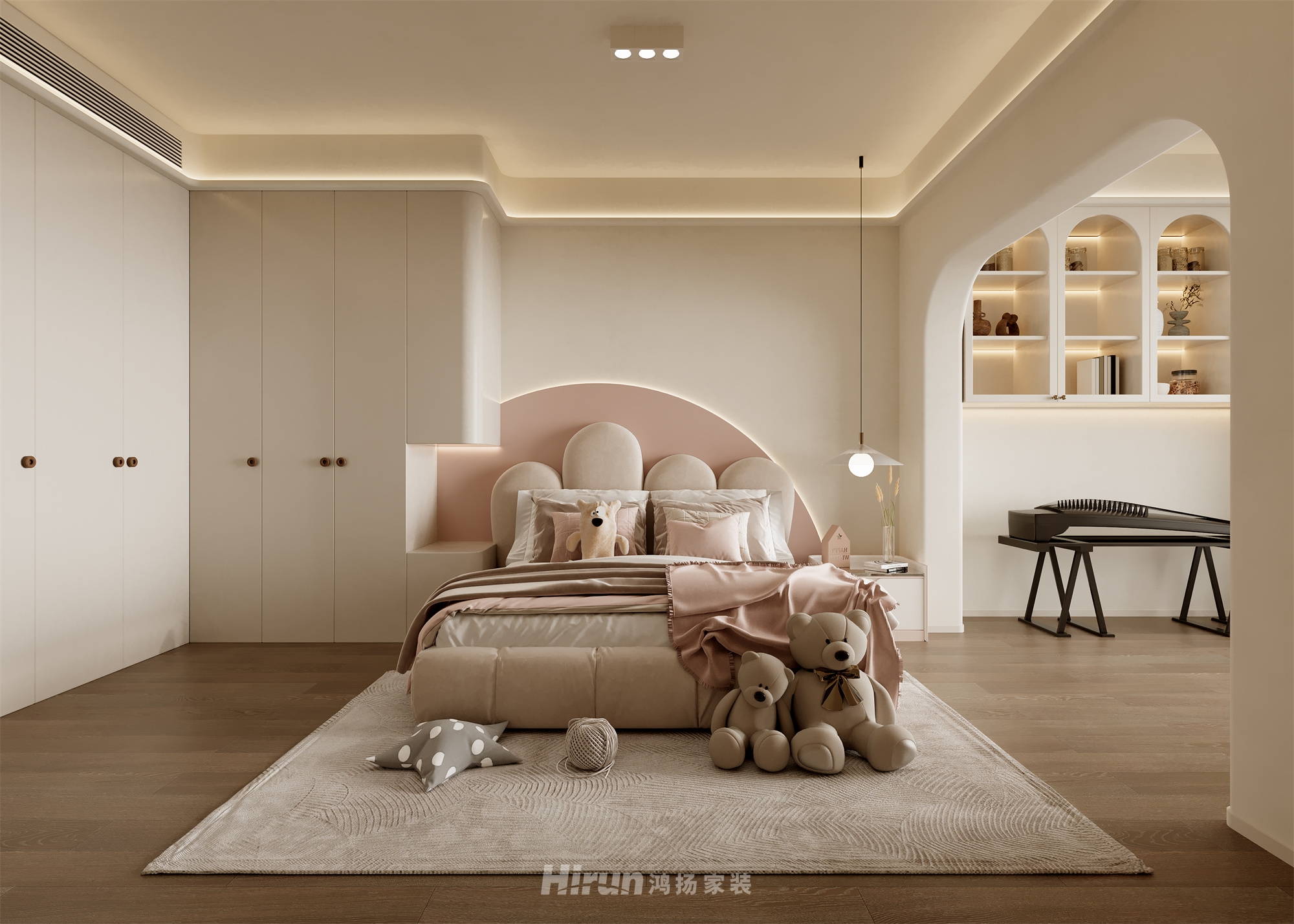 建發央著235㎡復古風潮大平層 裝修案例效果圖-5