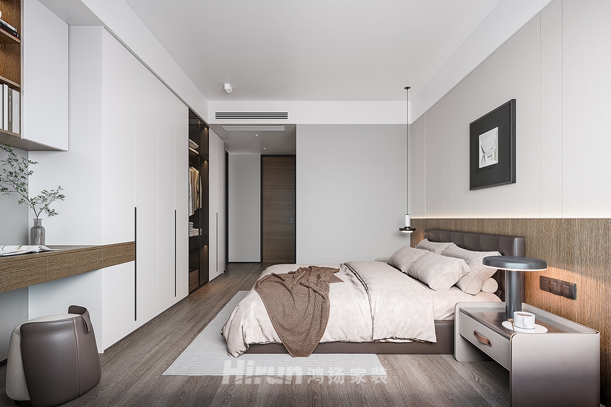 華晨神龍灣100㎡雅致現代三居室 裝修案例實景圖-12