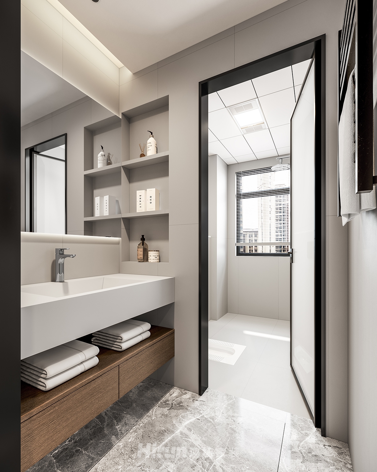 華晨神龍灣100㎡雅致現代三居室 裝修案例實景圖-19