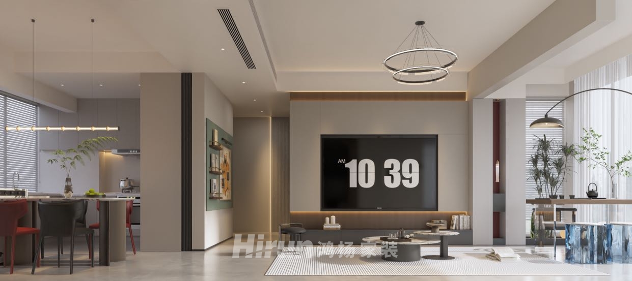 湘江天地160㎡雅致現(xiàn)代四居室 裝修案例效果圖-3