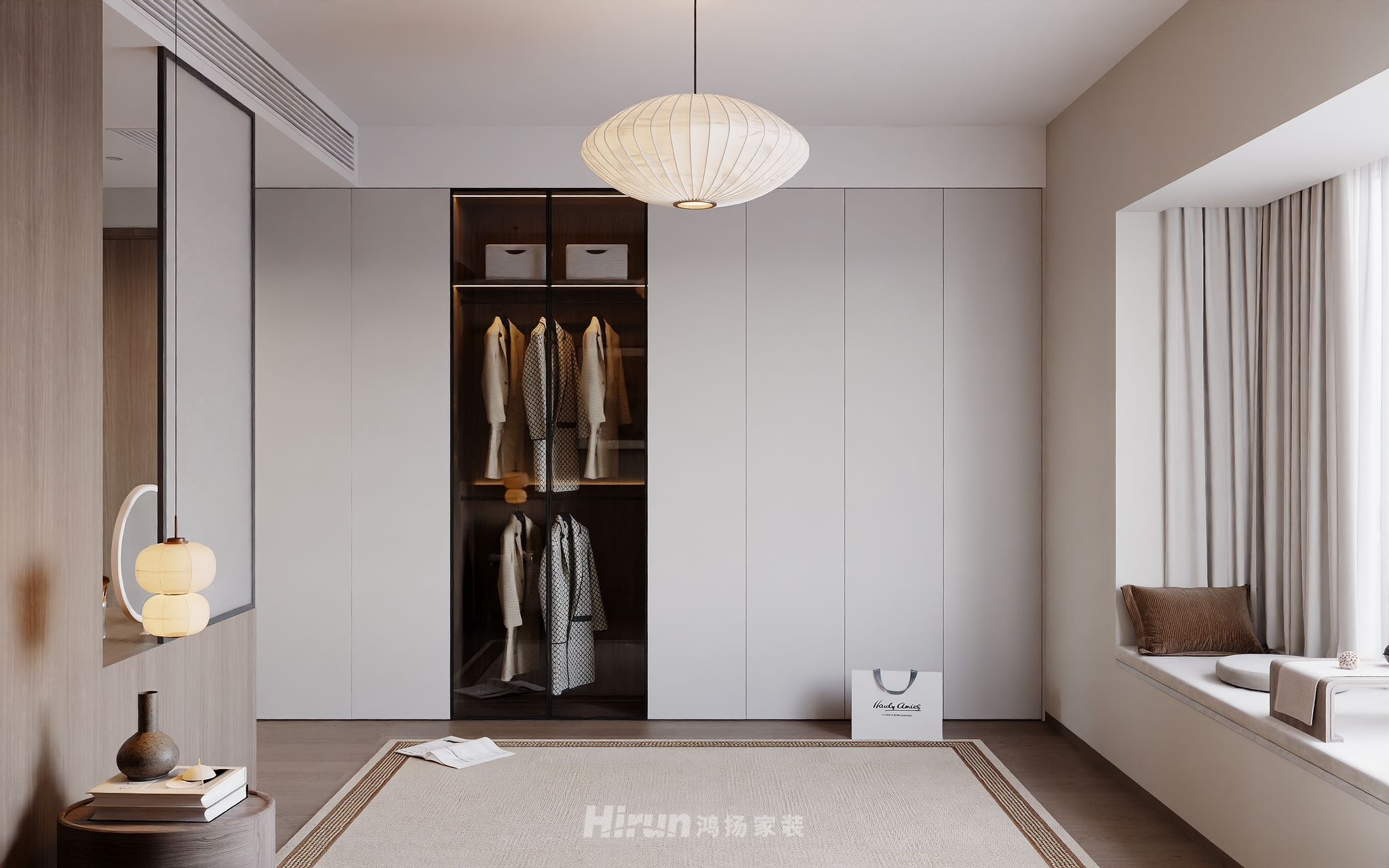 湘江天地180㎡意境東方四居室 裝修案例效果圖-7