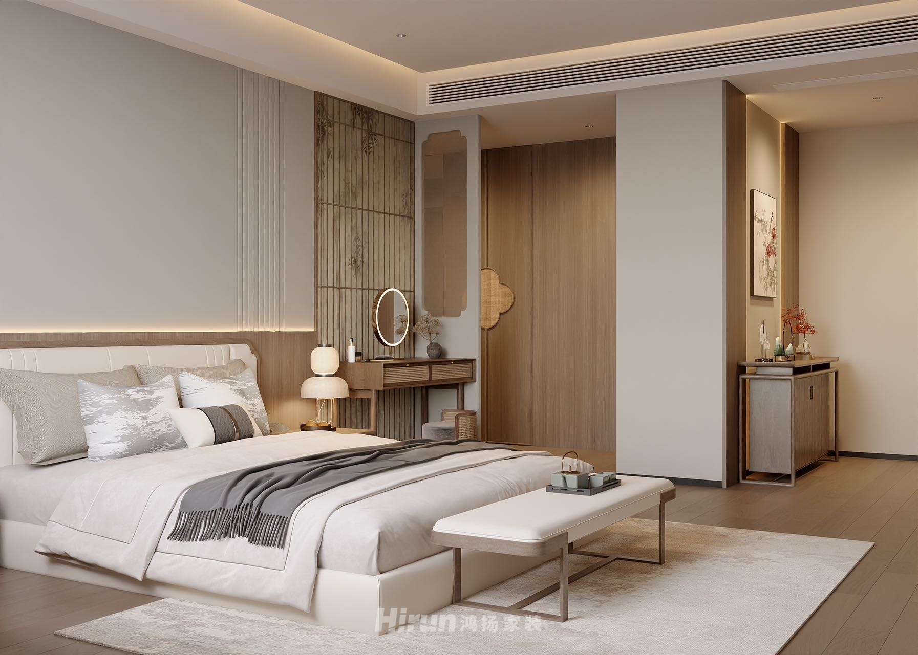 旭輝鉑悅湘江280㎡意境東方大平層 裝修案例效果圖-8