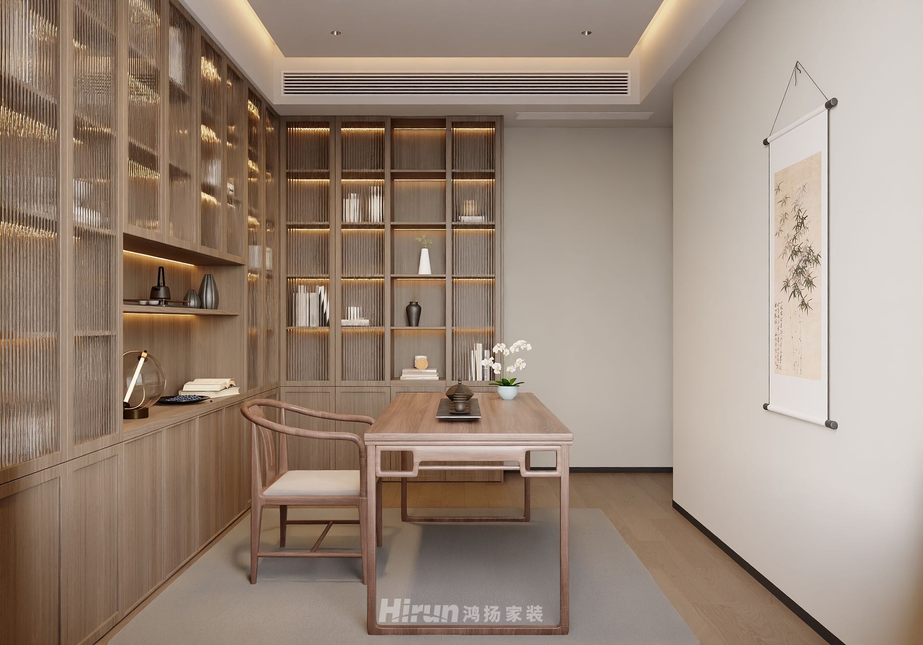 旭輝鉑悅湘江280㎡意境東方大平層 裝修案例效果圖-6