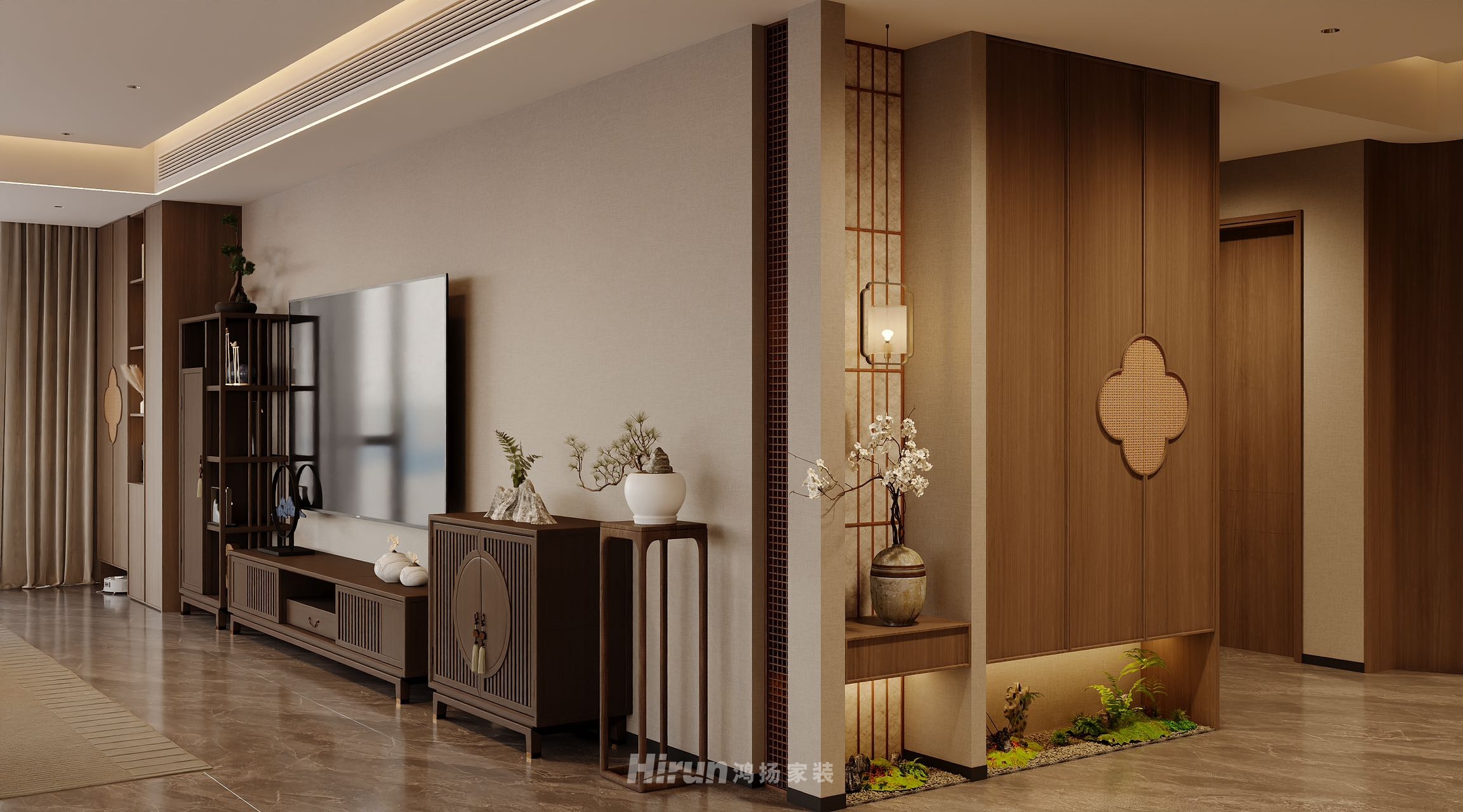 旭輝鉑悅湘江280㎡意境東方大平層 裝修案例效果圖-9