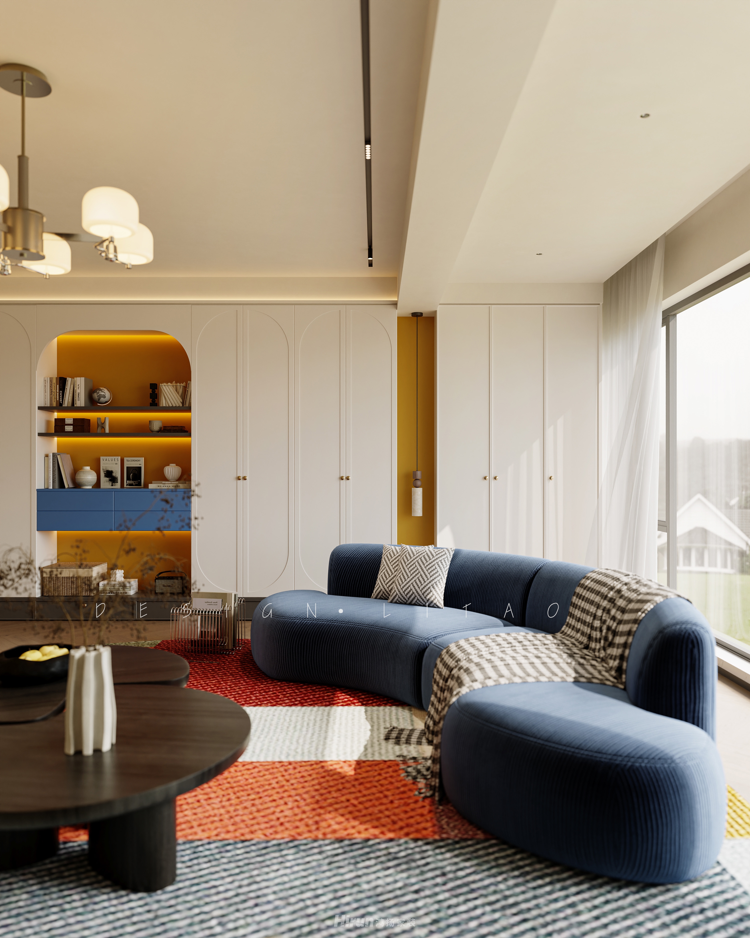 萬境松雅136㎡復古風潮四居室 裝修案例效果圖-5