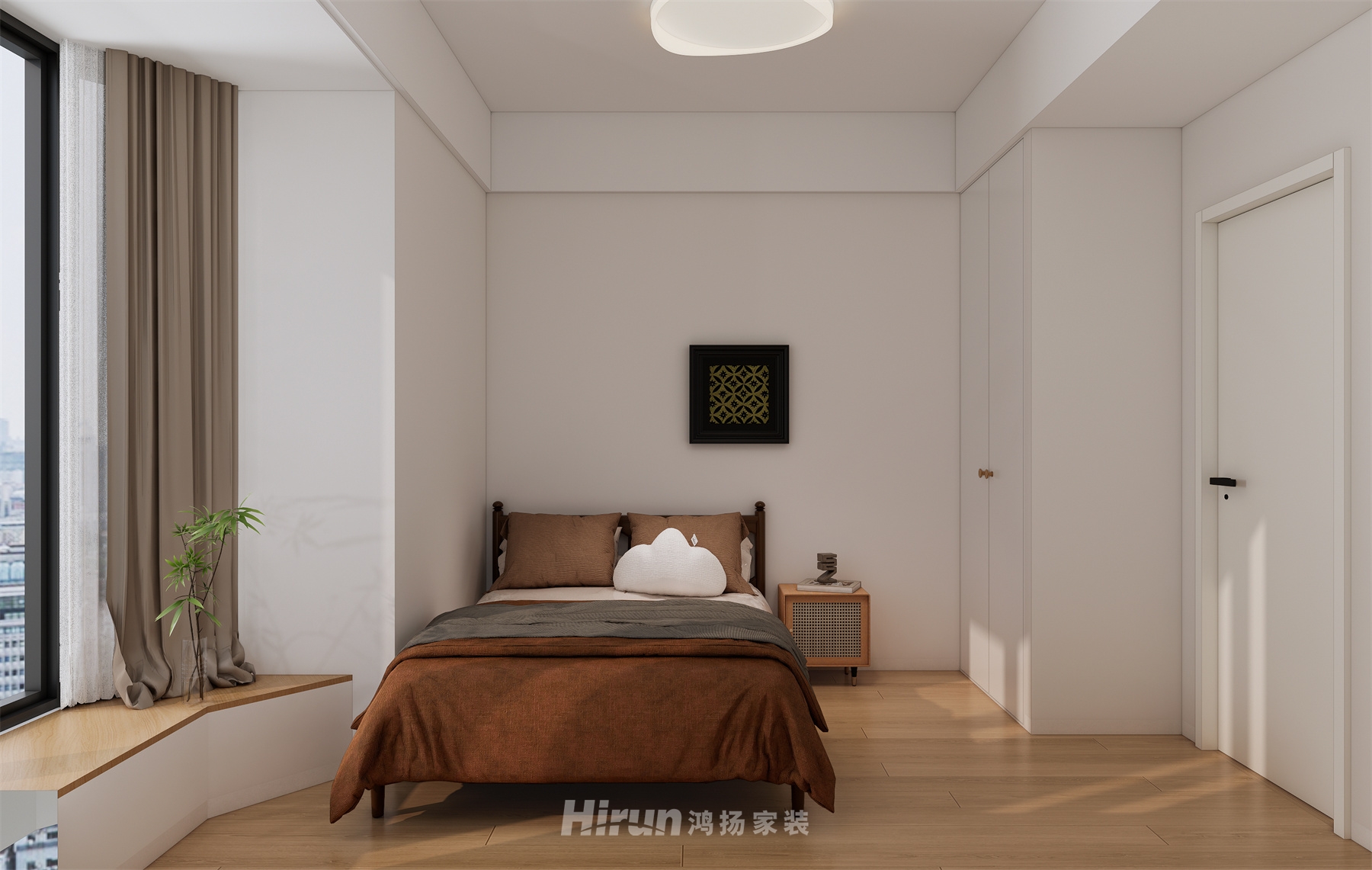 財富湘江141㎡復古風潮四居室 裝修案例效果圖-2