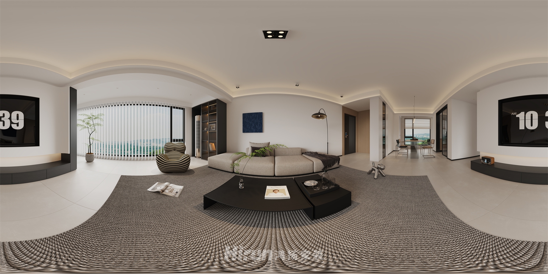 建發(fā)央著143㎡北歐之光四居室 裝修案例效果圖-9