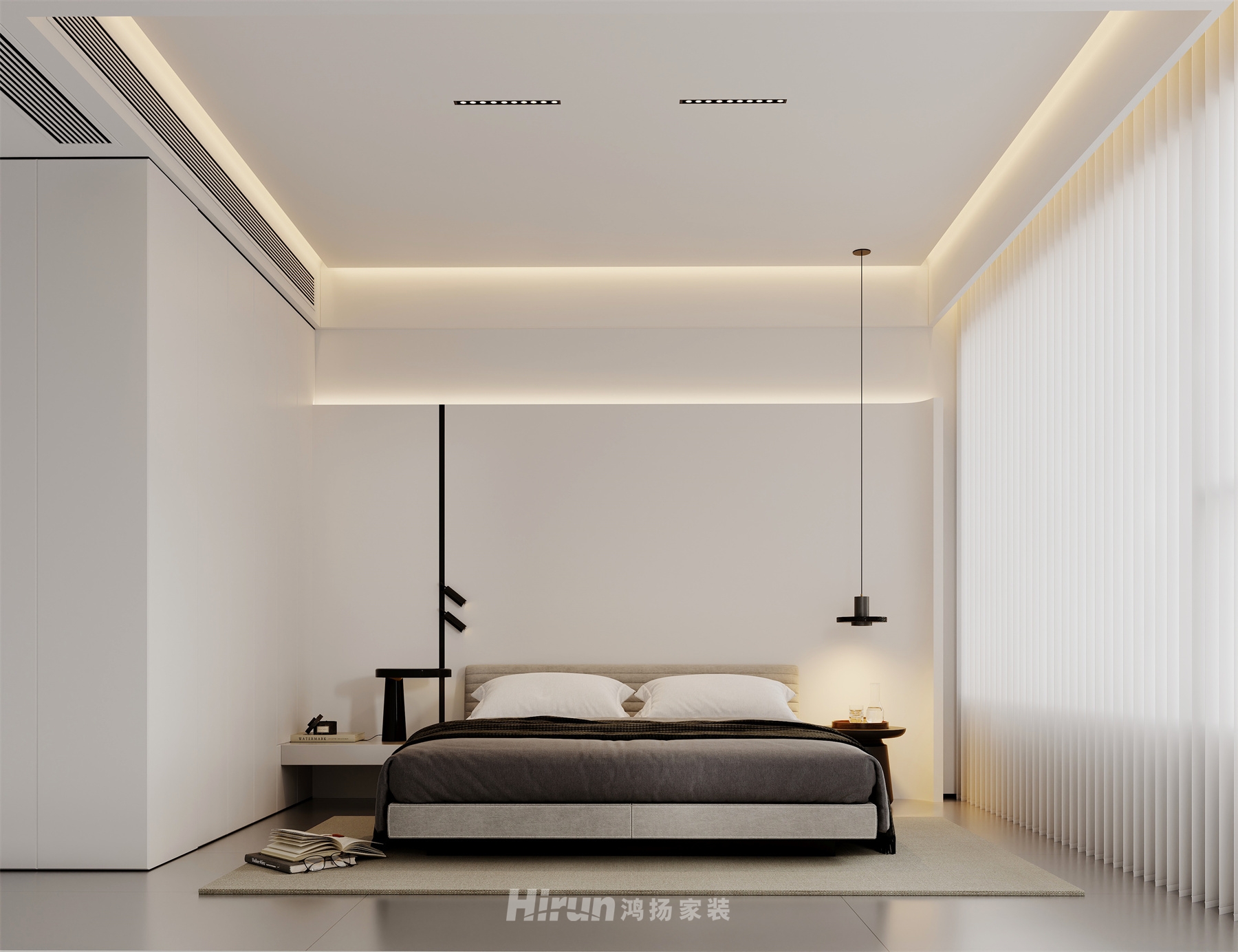 南湖天著140㎡雅致現代四居室 裝修案例效果圖-3