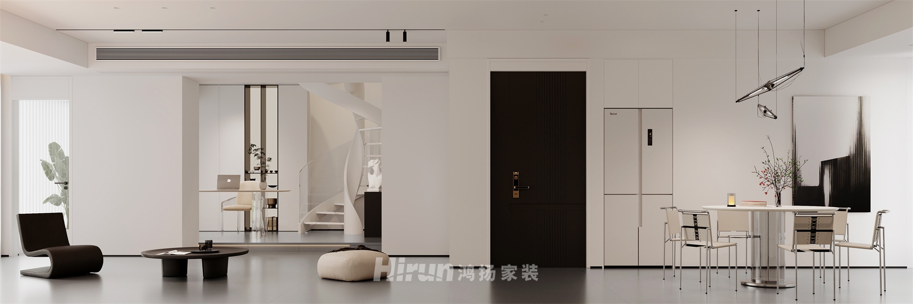 南湖天著140㎡雅致現代四居室 裝修案例效果圖-2