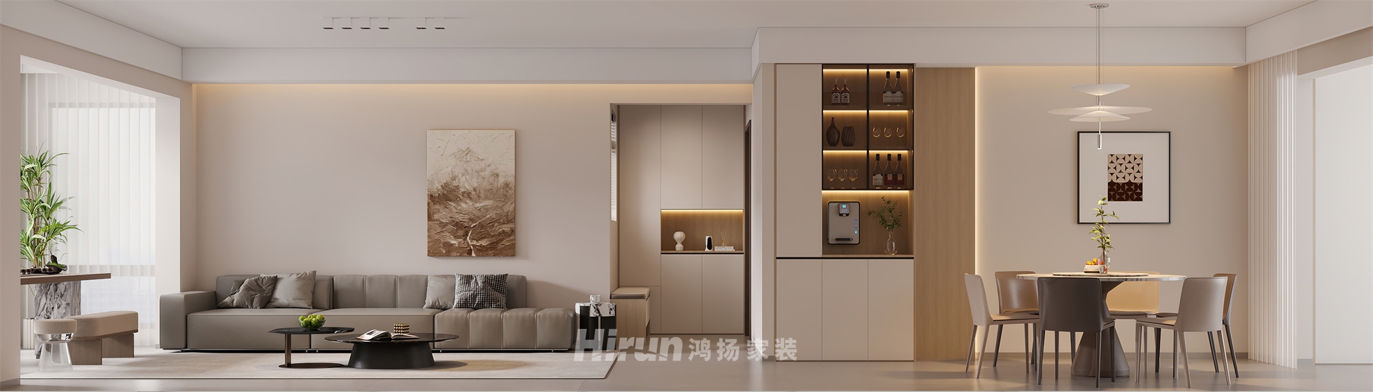 濟(jì)世華府153㎡北歐之光四居室 裝修案例效果圖-2