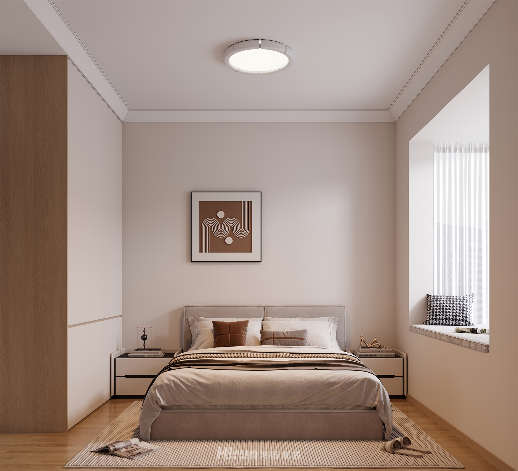 濟(jì)世華府153㎡北歐之光四居室 裝修案例效果圖-6