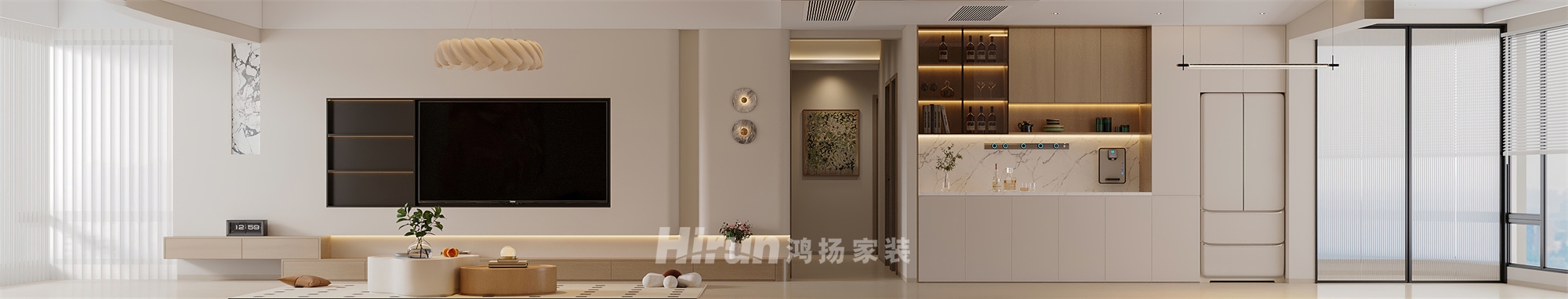 金時172㎡北歐之光五居室 裝修案例效果圖-1