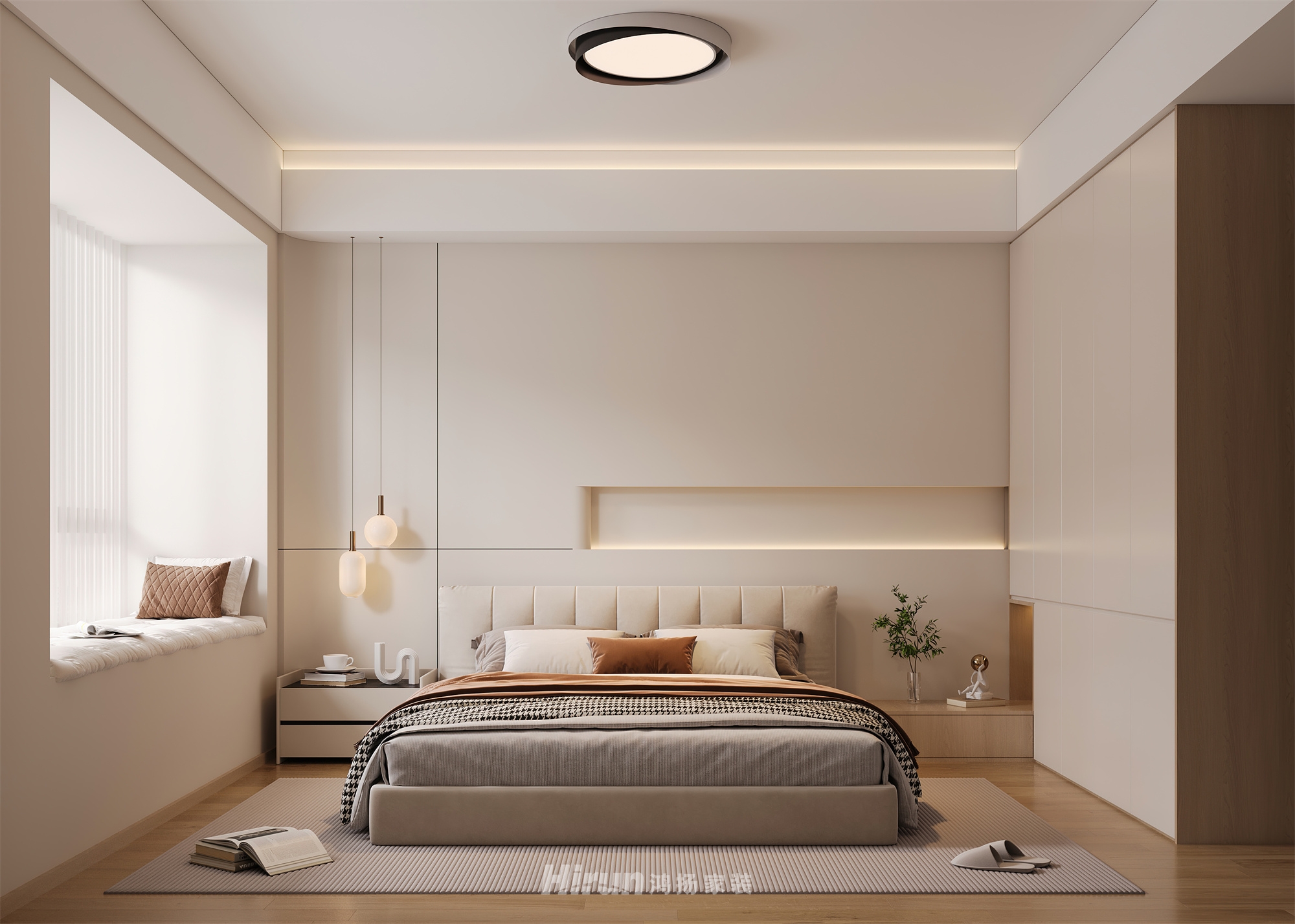 金時172㎡北歐之光五居室 裝修案例效果圖-2