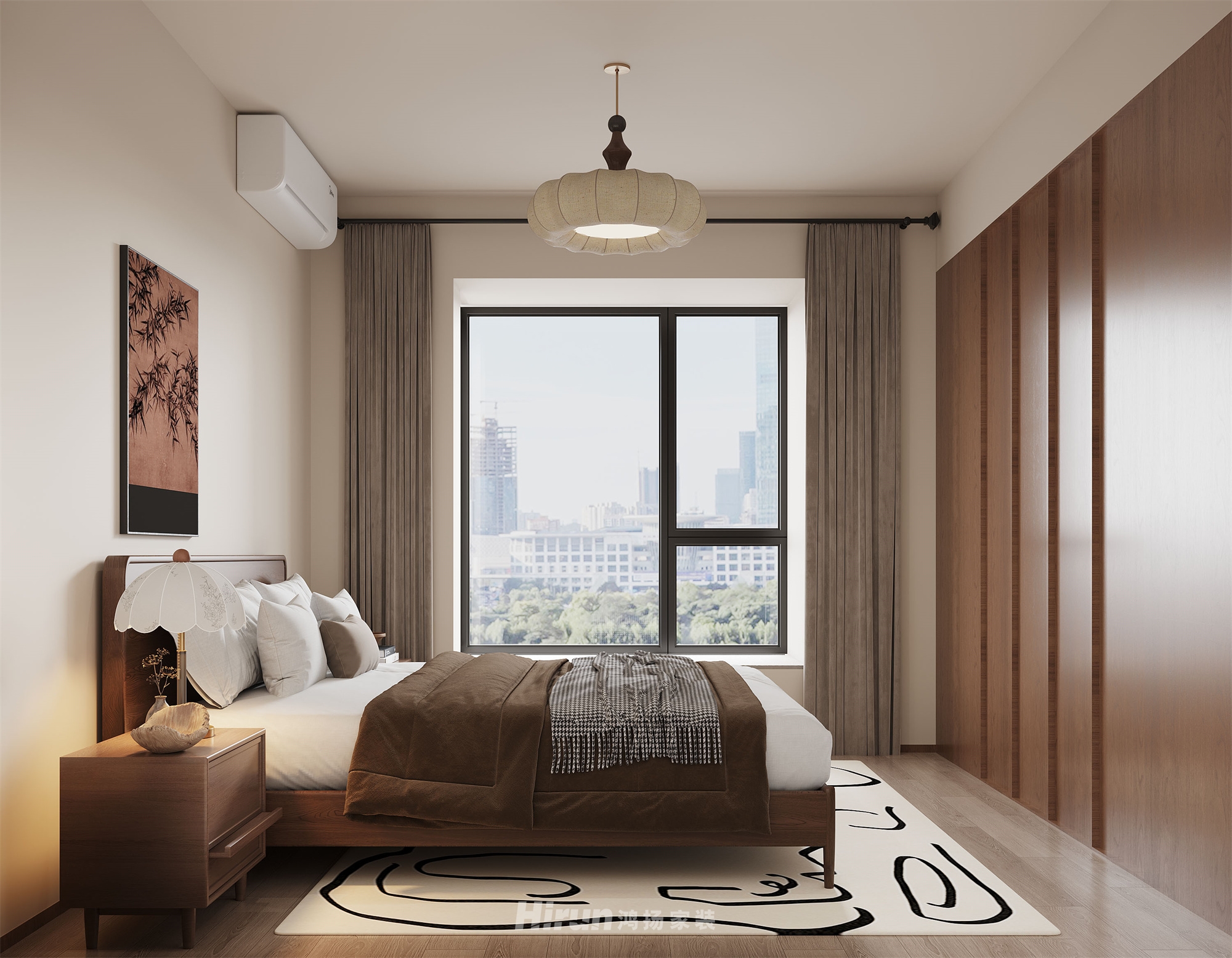 懷電新苑159㎡復古風潮四居室 裝修案例效果圖-1