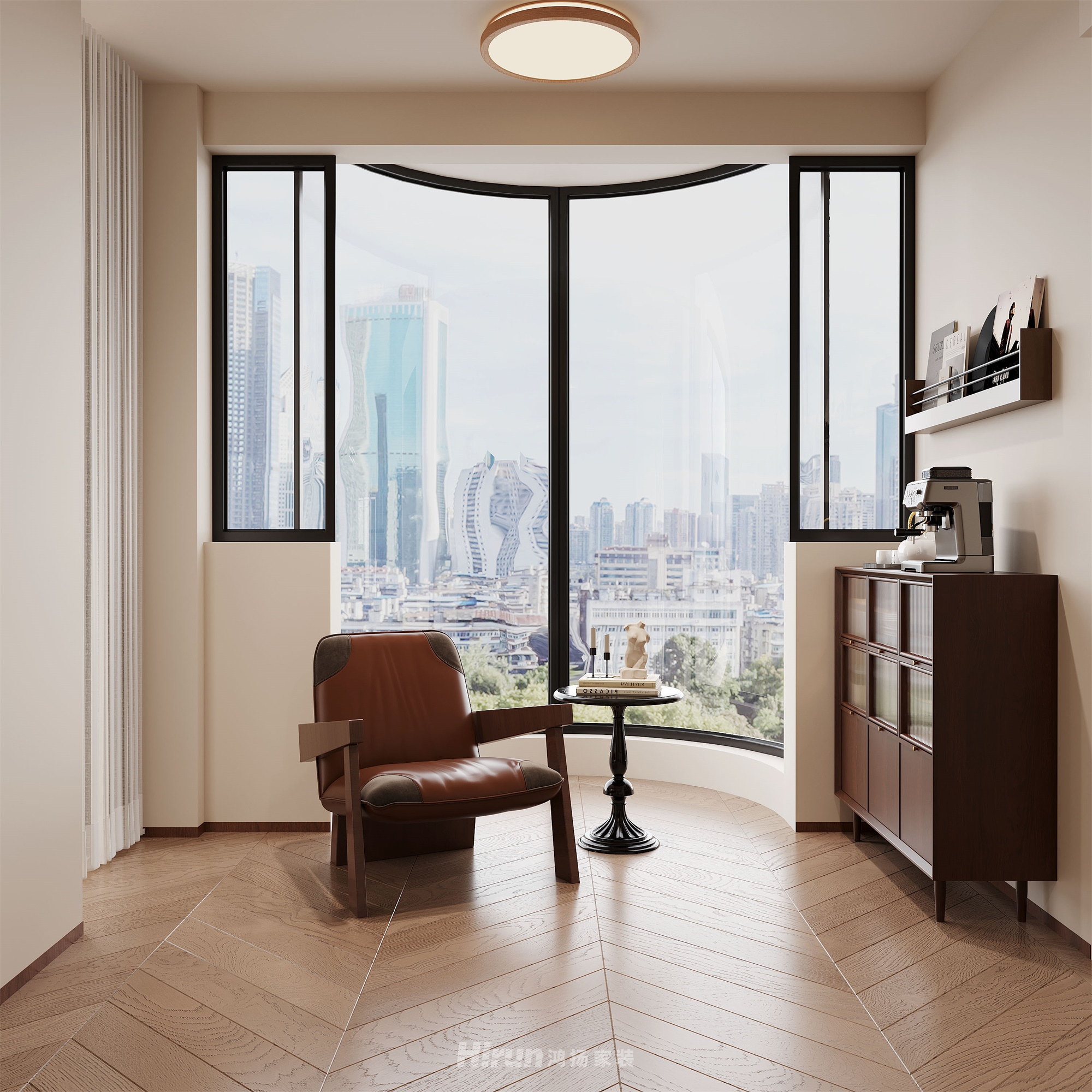 懷電新苑159㎡復古風潮四居室 裝修案例效果圖-9